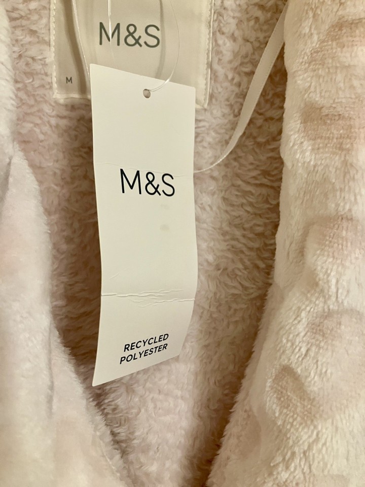 New M&S Super Soft Dressing Gown Robe Size M | eBay UK