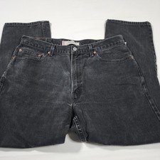 Vintage Levis Jeans Mens 38x29 36x28 Black 505 Straight Leg Y2K Made In USA
