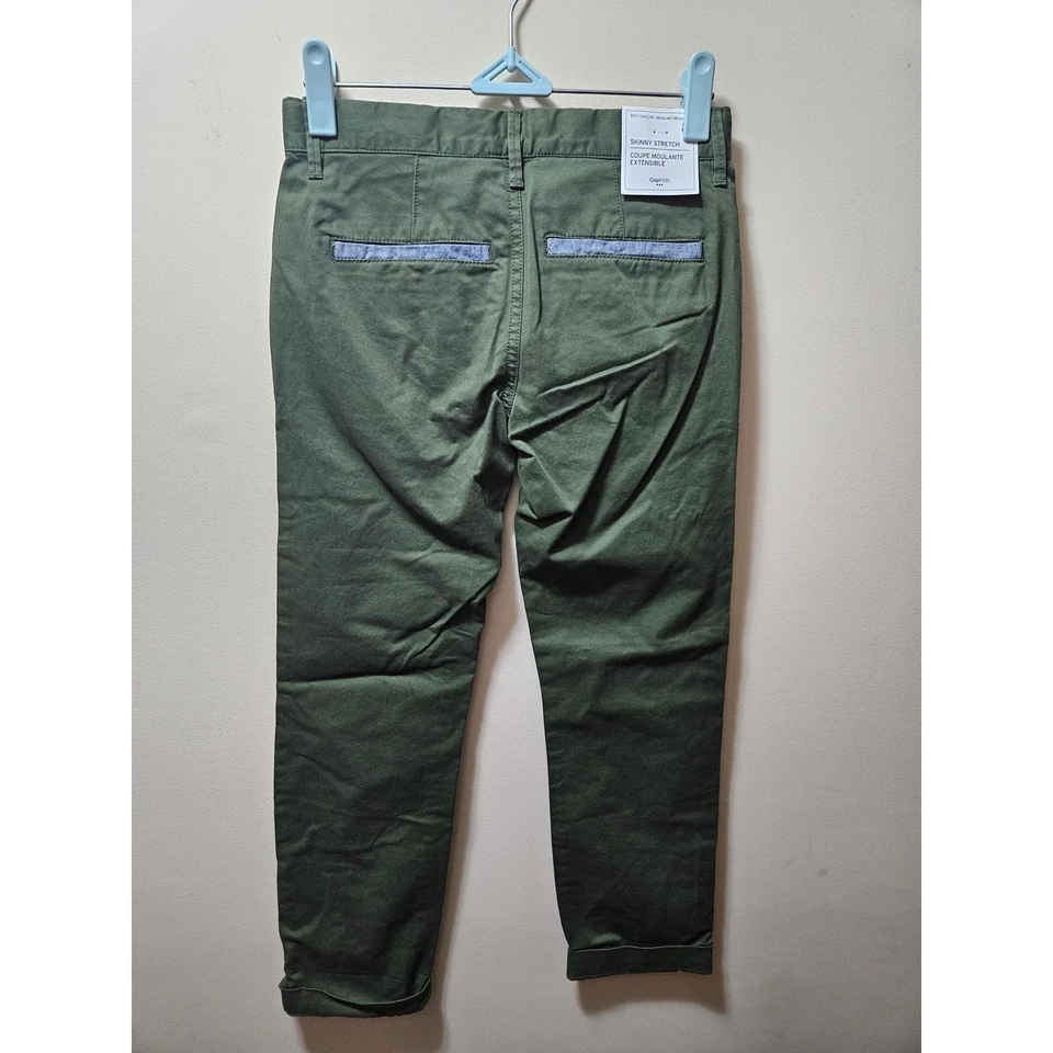 Gap Kids Trendy Dark Hunter Green Skinny Stretch Pants Size 8 Regular (Boy) - Image 2 of 4