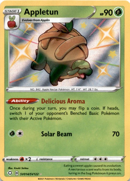 Appletun Shiny Holo Rare Shining Fates: Shiny Vault SV014/SV122 NM