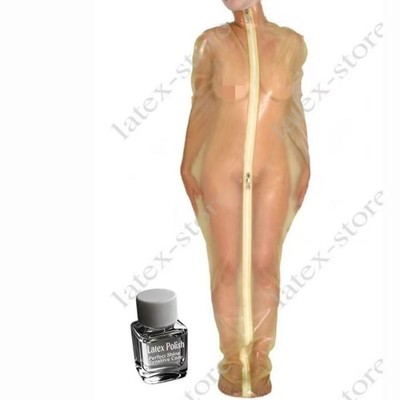 Latex polish Gummi 2 way locking zipper sleep Sack body bag customized #059