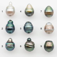 9-10mm Tahitian Pearl in Natural Color with High Luster and Minor Blemishes, On