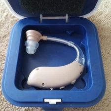 Goodmi Rechargeable Hearing Aid Box Open Beige Quick Charging 2 -4 Hours