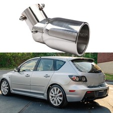 1pcs Silver 1.5-2.1 Rear Exhaust Pipe Tail Muffler For 2007 Mazdaspeed3 Sport