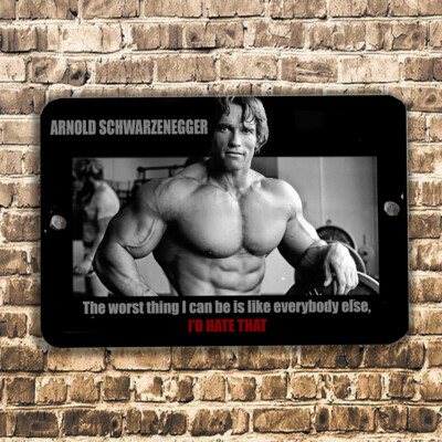 Arnold Schwarzenegger I'd Hate That Quote Sign Design 8x12 In