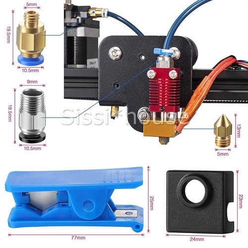 10pcs 3D Printer Kit Bowden Tubing 2m PTFE Tube for Creality Ender 3 /3 V2/Pro - Picture 7 of 7