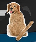 Golden Retriever Dog and animal pet rear window wiper sticker 10 inches tall