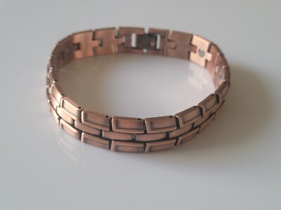 Copper Magnetic Link Bracelet - Oxidized Copper Arthritis Pain Therapy Bracelet