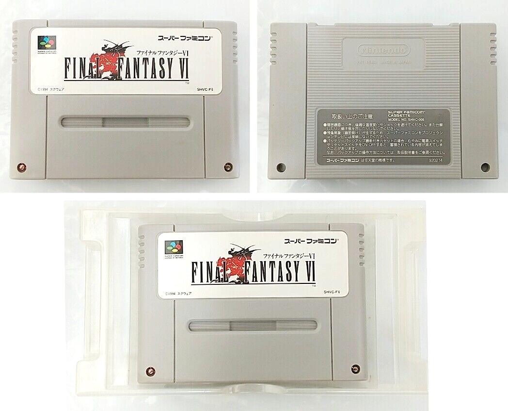 Game) (Super Famicom) (SFC) Final Fantasy 6, 1994, Box & Manual