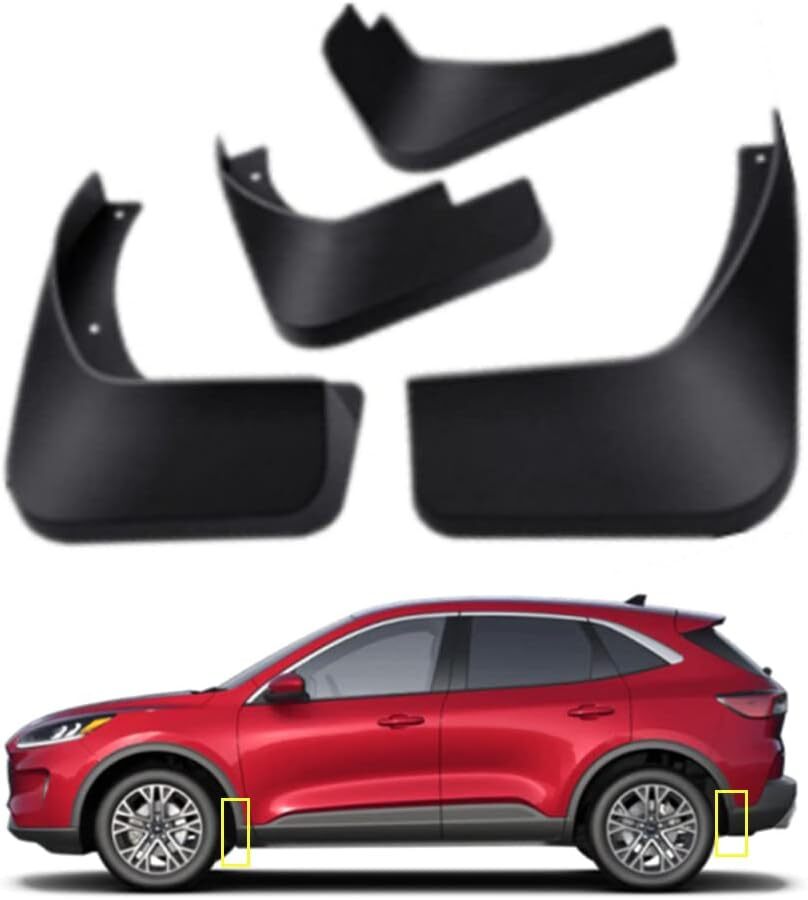 Mud Flaps Kit for 2024 Ford Escape 2020-2023 Splash Guard Front and Rear...-image
