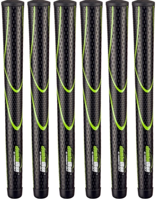 JumboMax Tour Series Golf Grips Black & Green XL Extra Large Size Set