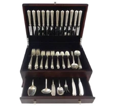 American Directoire by Lunt Sterling Silver Flatware Set 12 Service 77 pcs Deco