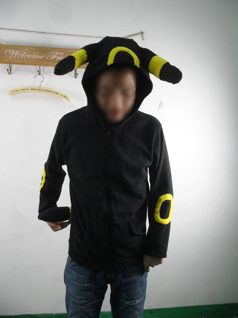Cute Umbreon Cosplay Unisex Soft Long Sleeve Hoodies Warm Coat Daily Jacket  Gift | eBay