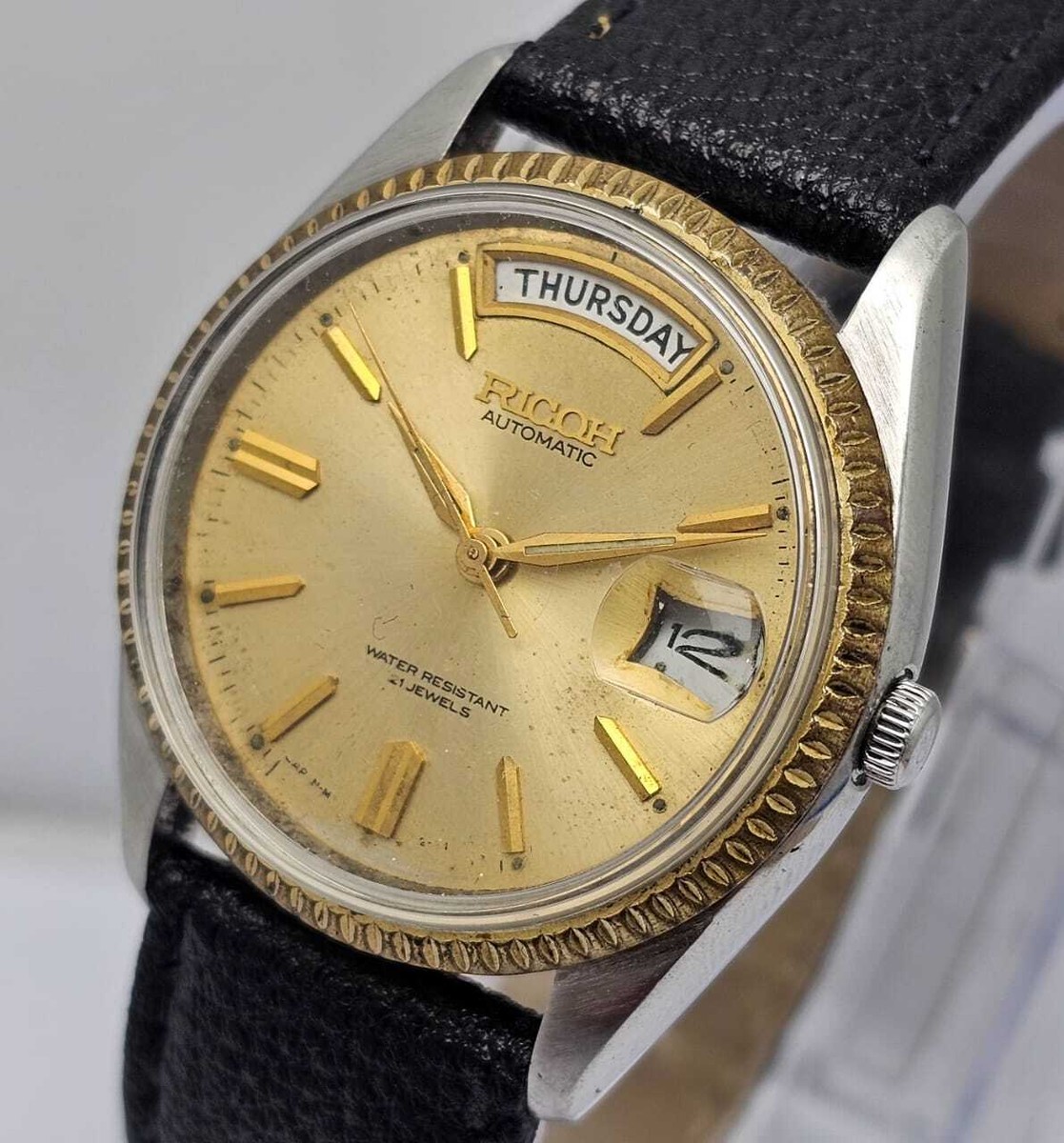 Ricoh President Day/Date Automatic Vintage Men's Watch | eBay