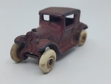 Arcade Ford Model A Coupe Cast Iron Toy Car Red Steel Wheels 113 R 1930S Antique