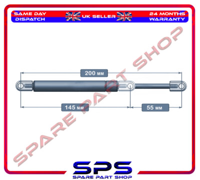 UNIVERSAL GAS STRUT SPRING 150 to 600N Multi Purpose 200 to 750mm with EYELET