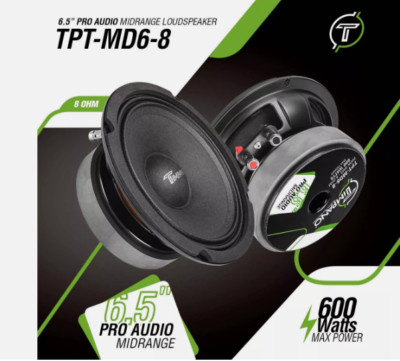 TIMPANO  TPT-MD6-8  6.5'' MIDRANGE 600WATTS PRO AUDIO 8 OHM CAR SPEAKER