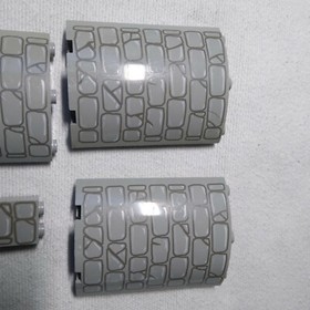 F Lego Lot 4 Light Gray Parts Stone Pattern 30562px1 2454pb001 Harry Potter 4709