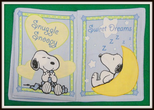 SNOOPY BABY'S BEST FRIEND - Completed Cloth Fabric Soft Book Child Baby Gift - Picture 6 of 7