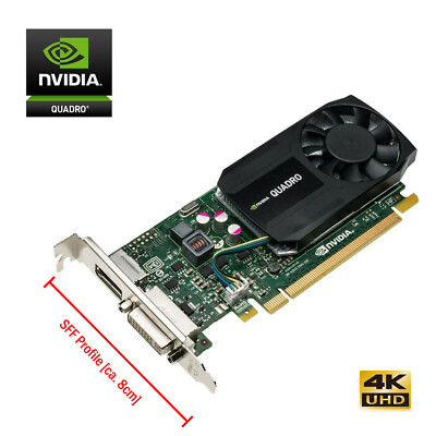 Nvidia Quadro K620 SFF 2GB PCI-E DP DVI 4K UHD Grafikkarte, HDMI-Adap., Gewährl.