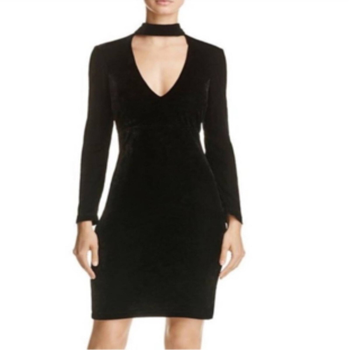 Bardot Dress Black Crushed Velvet Choker Goth Dark Fairy Form Fitting Mini  | eBay