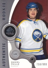 2005-06 Upper Deck SP Authentic Game Used Daniel Paille Rookie #194 Ser. 758/999
