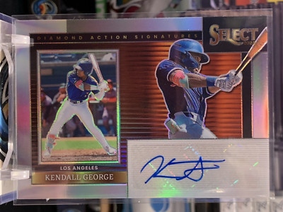 2024 Select Diamond Action Signatures Prizms Flash #18 Kendall George