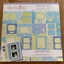 Best Occasions Quick Page Pack 20 12x12 Embossed Pre Designed Scrapbook Pages