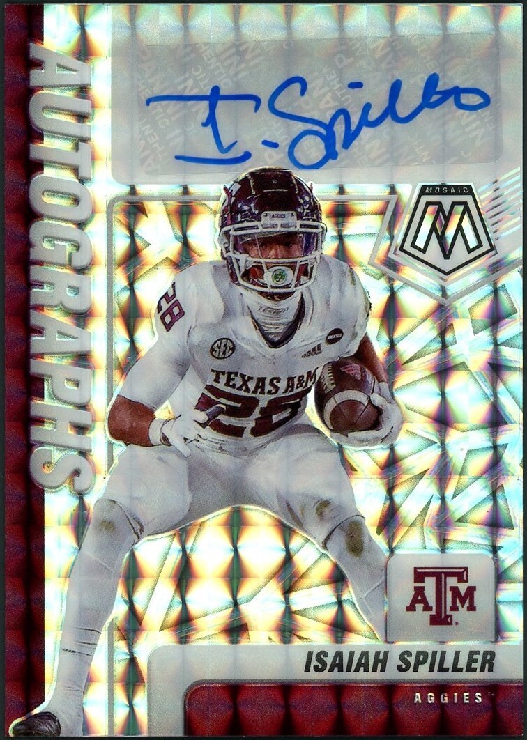 Isaiah Spiller Panini Mosaic Draft Picks Autographs #AISP Base