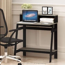 A Frame Rectangular Computer Desk Compact Home Office Writing Desk Multipurpose