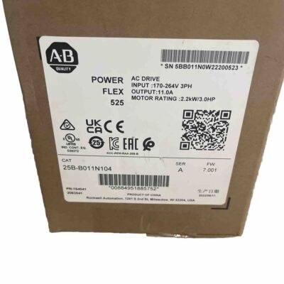 Allen-Bradley 25B-B011N104 Ser A PowerFlex 525 AC Drive 3HP New Factory Sealed