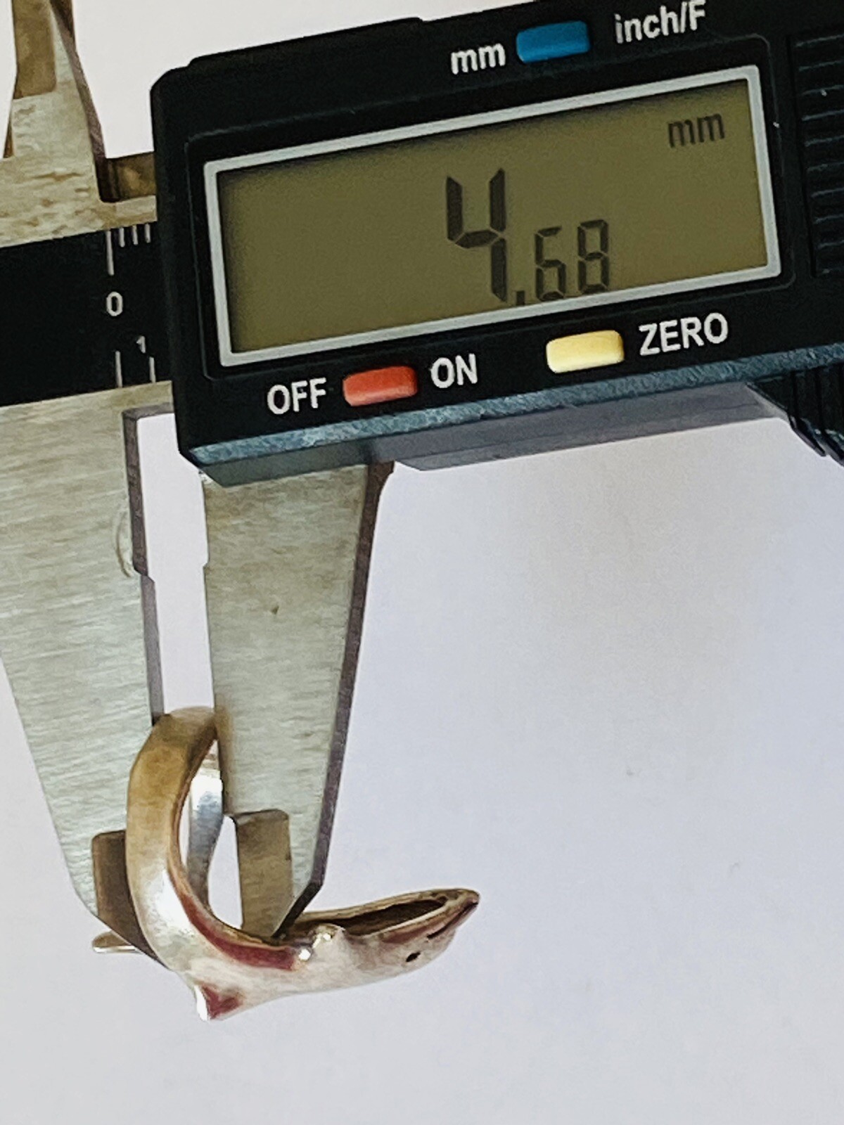 Vintage Solid Sterling Silver Dolphin Bypass Ring… - image 12