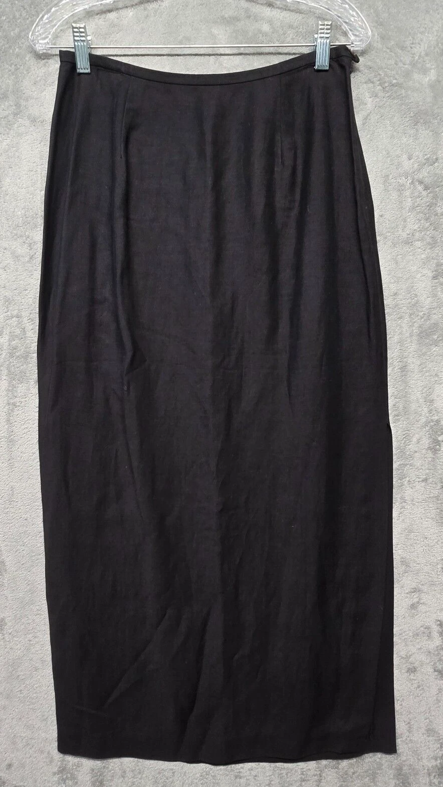 Ann Taylor Skirt Womens Size 10 Black Maxi Linen Blend Straight Pencil Career