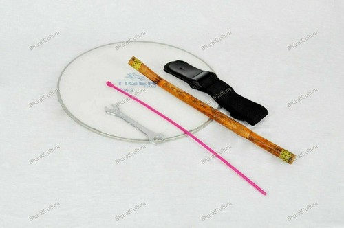 Festivity Musical Punjab Bhangra Dhol, Mango Wood Musical Instruments With Bag - Bild 8 von 12