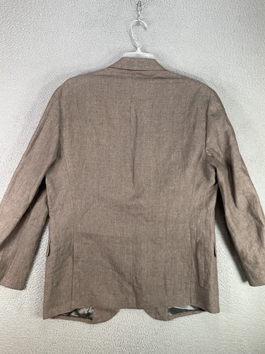 Faconnable Linen Blazer Men’s 52 USA 42 Brown Unstructured Lightweight Portugal - Picture 11 of 13