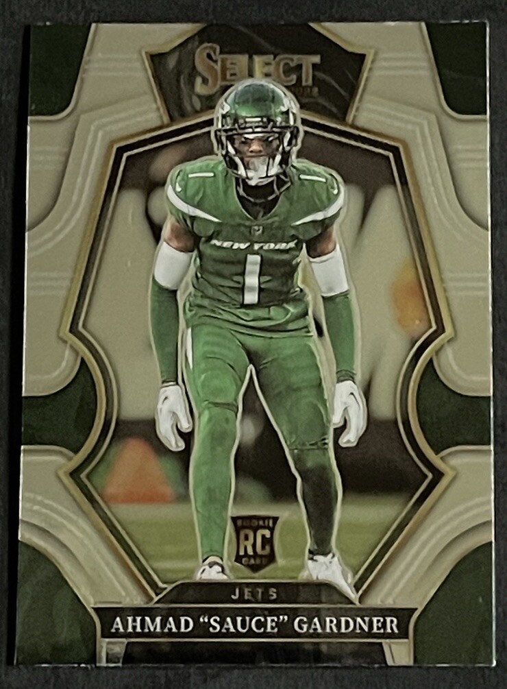2022 Panini Select Ahmad Sauce Gardner Rookie Premier Level RC #177 Jets