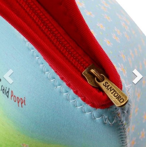 Santoro London Handtasche Neopren Brotzeittasche Poppi liebt Radfahren Häschen Kaninchen - Bild 4 von 5