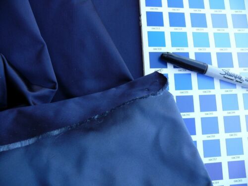 BY YARD SCALAMANDRE 100% SILK SATIN NAVY BLUE & GREY BLUE MSRP$200+/Y #1614 - Picture 2 of 12
