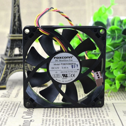 Foxconn PV801512MSPF 0A Cooler Fans for Dell Inspiron 12V 0.40A 3Pin CPU 80*15mm