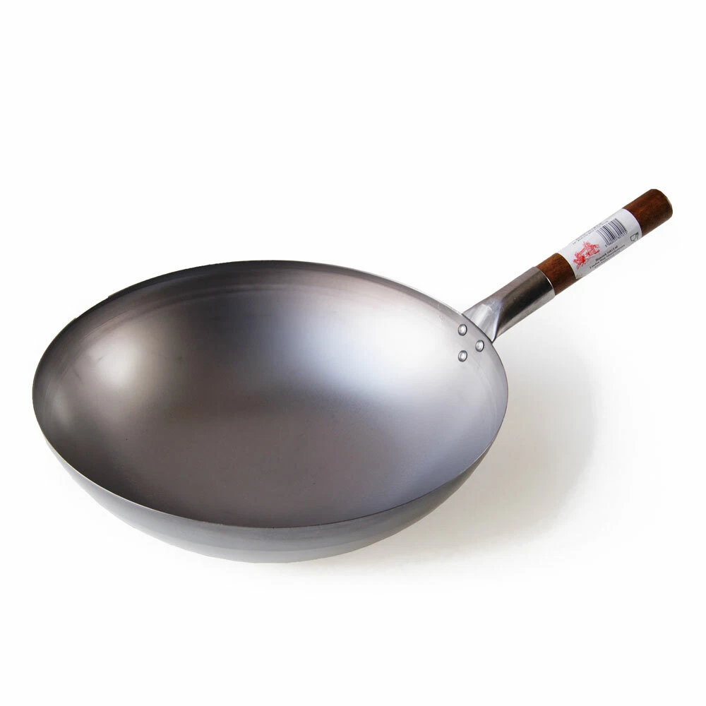 Hancock 14" (36cm) Round Based Steel Wok - Commercial Quality