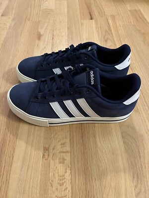 New Adidas Men's Size Daily Dark Blue White