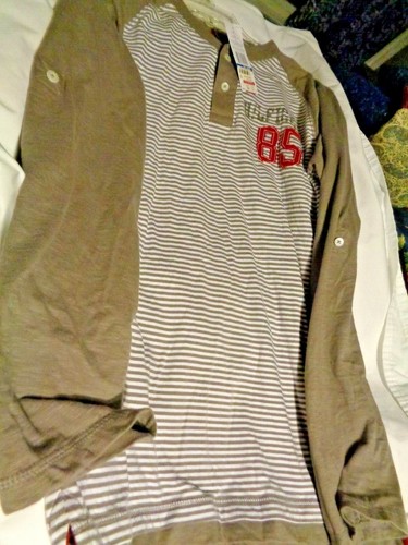 Tommy Hilfiger Light Brown Boys' Long Sleeve 85 Henley Tee Shirt Size XL (20) - Picture 9 of 12