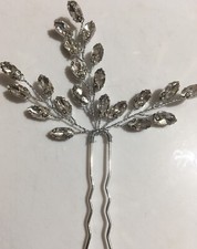 Hair Pins Set Of 2 Crystal Wedding Formal Prom