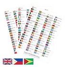 Sticker Set - Flaggen der Welt für Weltkarten & Landkarten