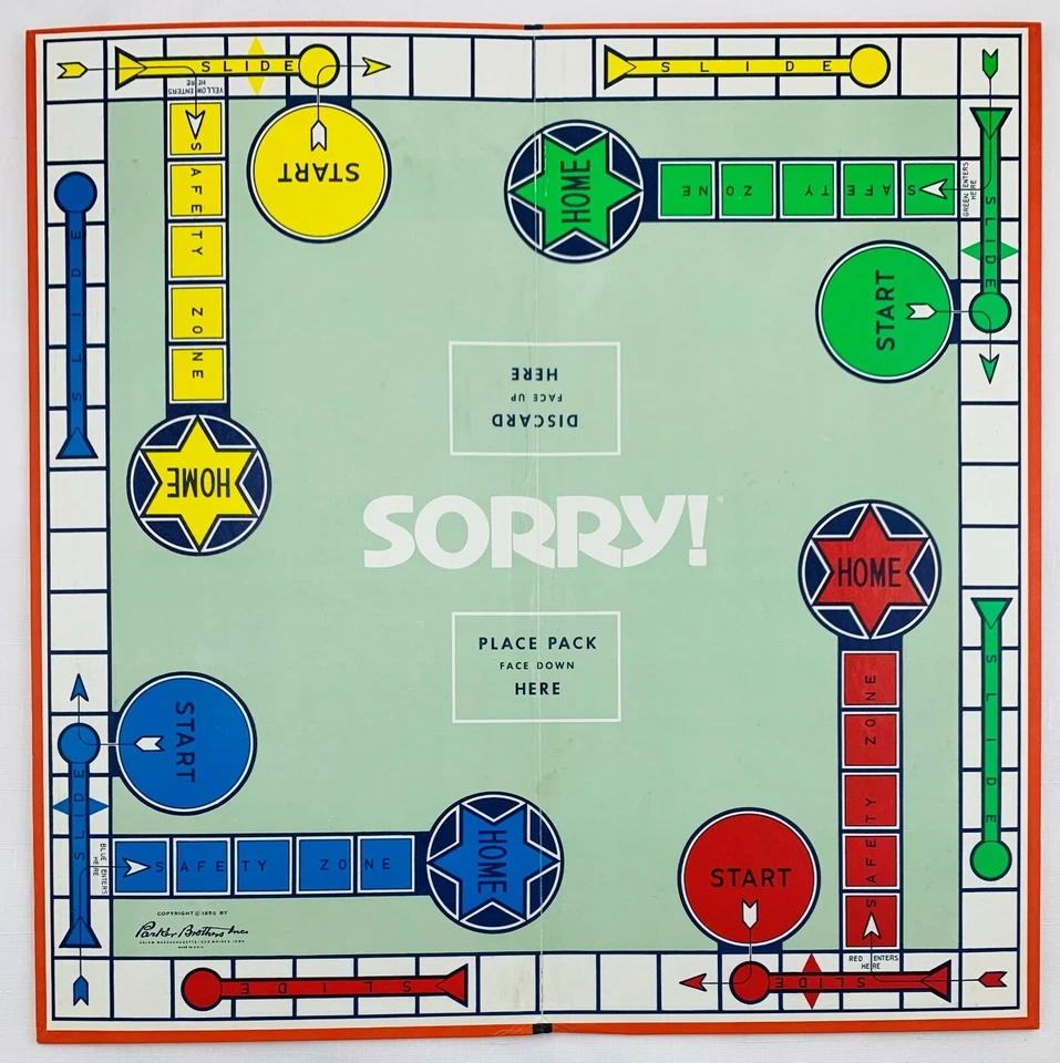 1972 Sorry! Game by Parker Brothers Complete in Very Good Condition FREE SHIP - Image 3 of 4