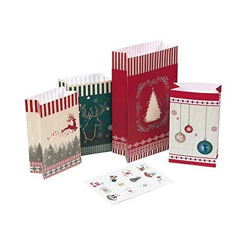 ROTH Adventskalender 24 Adventstütchen Nordic zum Befüllen Weihnachtskalender