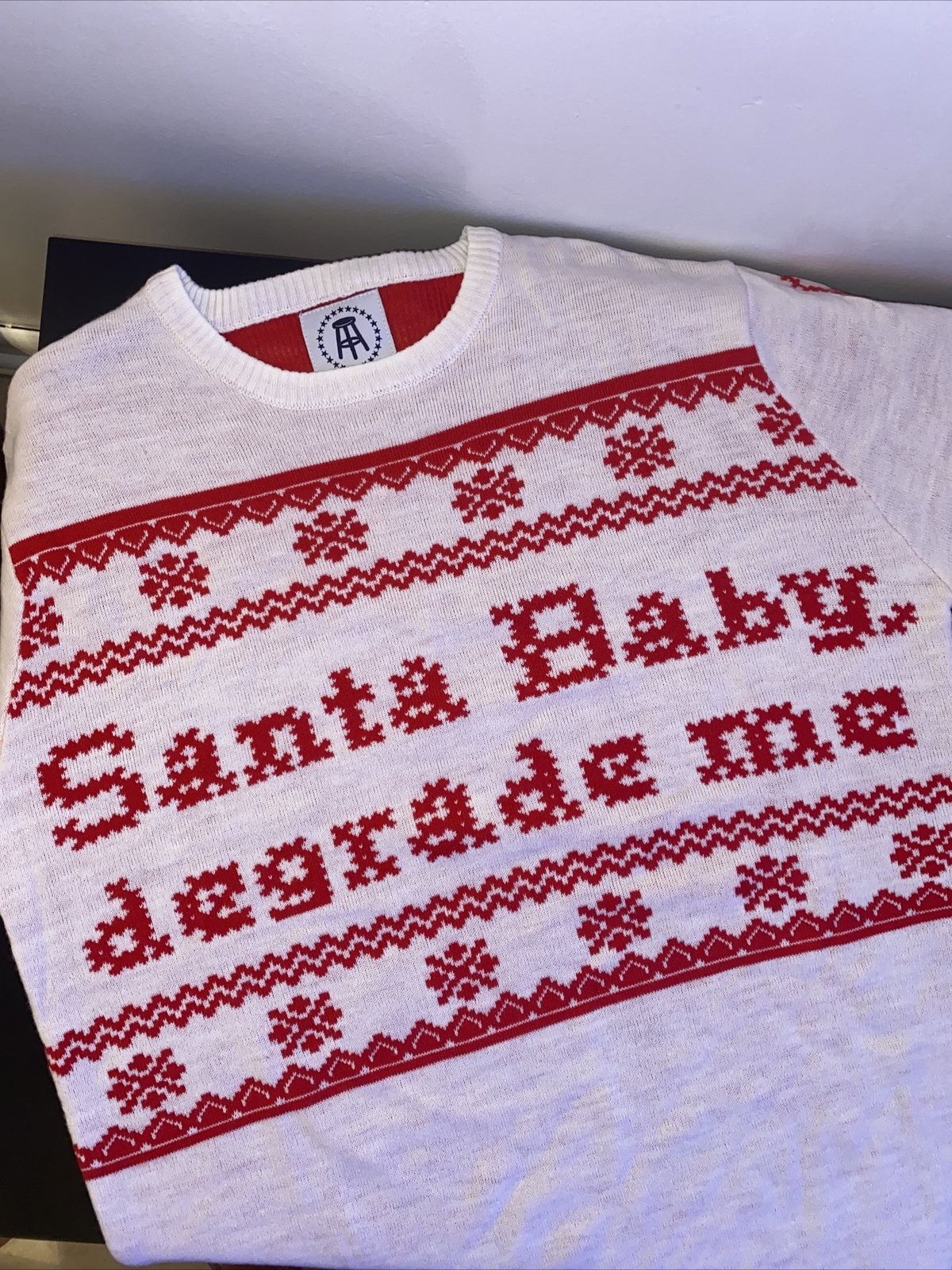 BarStool Sports Call Her Daddy! Santa Baby Degrade Me Christmas Sweater!  Medium | eBay