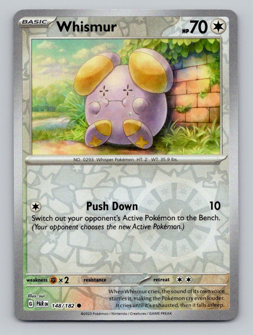 Reverse Holo Whismur 148/182 Common Paradox Rift Pokemon