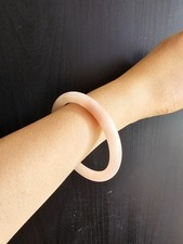 Eleganter Jade Armreif   Rosé Gr. 58mm Natur...
