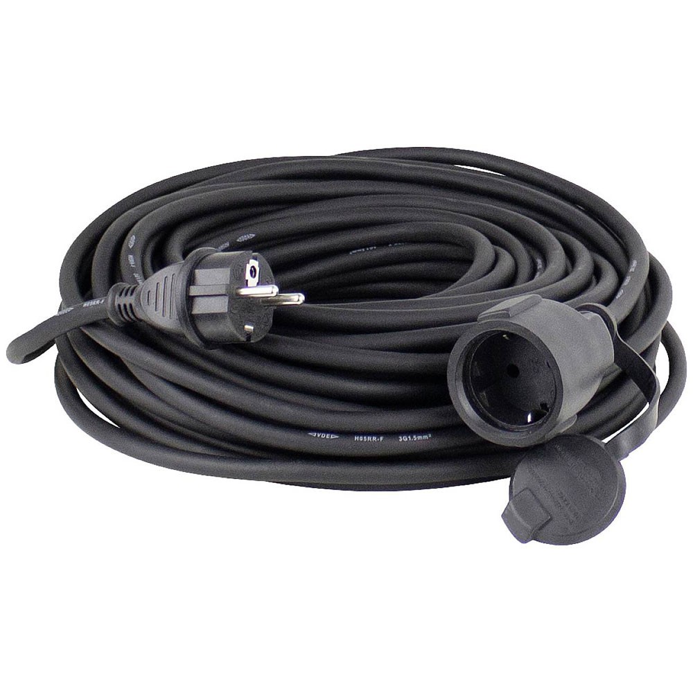 as - Schwabe Cable Extension 16A 20m Black H07RN-F 3G 1.5mm²